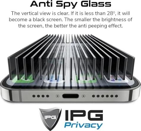 IPAD Için Ipg Privacy Gizlilik (Anti-Spy) Ekran Koruyucu, Mat, Parmak Izi Bırakmaz, Yandan Görünmeyi Engeller (Ipad Air (M2) 11'')