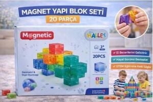 SH59837 Magnet Küp Yapı Blok Seti 20 Parça-Zrv