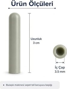 100 Adet Bulaşık Makinesi Sepet Başlığı - Paslanma Önleyici Koruyucu Kapak Uçları ve Çizilme Engelleyici Gri Tamir Seti
