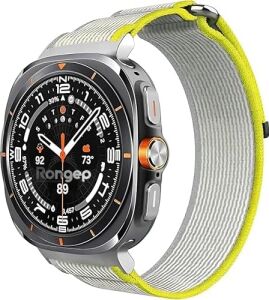 Galaxy Watch Ultra 47MM ile Uyumlu Hook Loop Kumaş Kordon Terletmeyen Cildi Tahriş Etmeyen Nefes Alabilen Yapılı Cırt Cırt Tasarımlı Deformasyona Dayanıklı Rahat Kayış