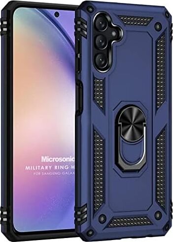 Galaxy A55 Için Kılıf Military Ring Holder Lacivert [galaxy A55 ile Uyumlu Kılıf - Lacivert]