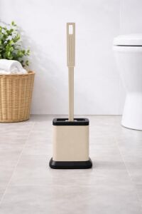 Silikon Tuvalet Fırçası Pratik Silikon Wc Klozet Fırçası Bej S-220