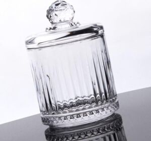 Lüx  Büyük Cam Şekerlik & Cam Lokumluk, Kesme Cam Lüx Şekerlik 13CM*7.8CM - 06638