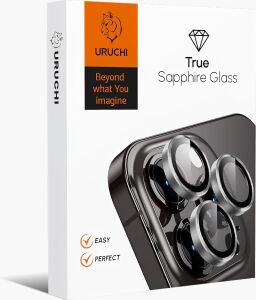 Kamera Lens Koruyucu, Safir Cam, Alüminyum Alaşım Çerçeve, Kolay Kurulum, Hd Kalite, Güçlü Yapışma, Çubuk Sökme Aparatlı (Titanyum Gri, Ip 17 Pro/pro Max /16 Pro/pro Max/15 Pro/pro Max)