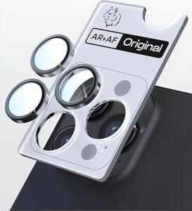 Kamera Lens Koruyucu, Safir Cam, Alüminyum Alaşım Çerçeve, Kolay Kurulum, Hd Kalite, Güçlü Yapışma, Çubuk Sökme Aparatlı (Titanyum Gri, Ip 17 Pro/pro Max /16 Pro/pro Max/15 Pro/pro Max)