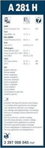 Arka Silecek Ford Focus 4 (2019-2022), Volvo V40 (2013-2019)  A281H 3397008045