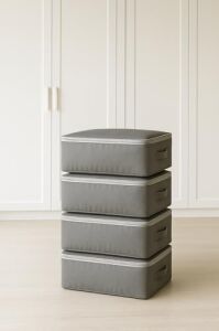 Formeya 4 Adet Çok Amaçlı Giysi Dolap Düzenleyici Hurç- Kazak-Giysi-Pike-Battaniye Hurcu 40X40X30 cm