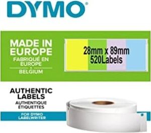 Dymo S0722380, Lw Adres Etiketi, (89X28 Mm) 520 Etiket/paket, Karışık Renkli (99011)