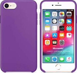 Apple iPhone Se 2022 Için Kılıf Liquid Lansman Silikon Menekşe Moru [iphone Se 2022 ile Uyumlu Kılıf - Mor]