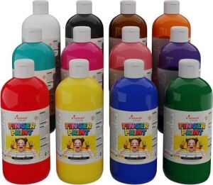 Tüm Renkler Parmak Boyası 12'li Set 12X500GR