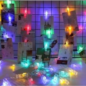 Fotoğraf Klip Dekorasyon Doğum Günü Düğün Çok Renkli Güneş Enerjili 20LED Ampül 2.8m Ip Solar 8 Mod