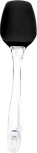 Silikon Spatula, Mutfak Pişirme Aracı, Şeffaf Tutma Yeri (Siyah)