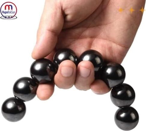 Bilye Şeklinde Manyetik Stres Topu Ø20 mm – 10 Adet Küre Mıknatıs, Stres Giderici ve Hobi Mıknatısı – Ofis, Ev ve Eğitim Kullanımı Için Eğlenceli Manyetik Oyuncak