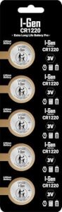I-Gen Batteries CR1220 Lityum Düğme Pil 3V 1220 5'li Paket