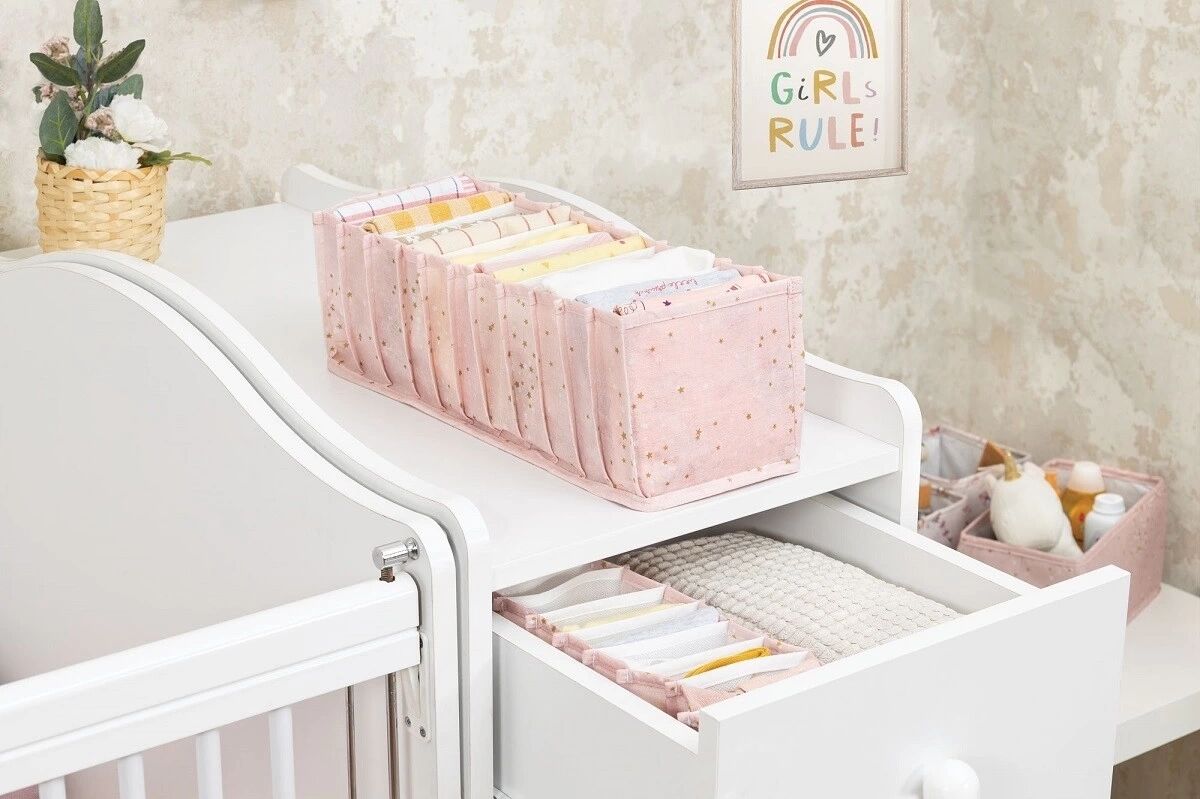 Baby Akordiyon Organizer Çekmece Düzenleyici Medium (Pembe) - 04096