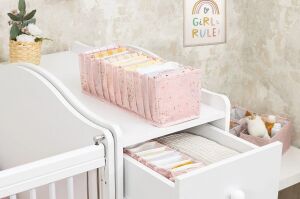 Baby Akordiyon Organizer Çekmece Düzenleyici Medium (Pembe) - 04096
