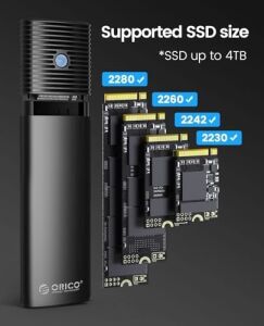 USB 10GBPS M.2 Nvme & Sata SSD Harici Kutu, Toolless Tasarım, Alüminyum Soğutuculu Enclosure, 2230–2280 Uyumlu, 4tb Destekli Yüksek Hızlı SSD Dönüştürücü | 1187