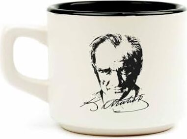 Atatürk Portre Beyaz Venüs Kupa - Hediye Seramik Kupa