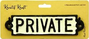 Kreatif Kraft 83516 'private' Cast Iron Sign
