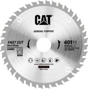 DA08002 184X30MM Ahşap Kesme Elmas, Daire Testere Bıçağı 40 Diş