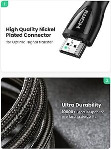 8k Ultra Hd HDMI 2.1 Görüntü Aktarma Kablosu 1 Metre