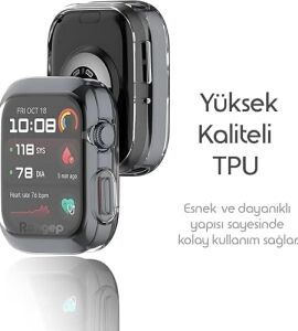 Watch D2 Için 360° Kasa Koruyucu Yumuşak Tpu Kılıf Dokunma ve Netliği Etkilemeyen  D 2 Koruyucu Darbelere Karşı  Watch D2 Ekran Koruyuculu Kılıf (Şeffaf)