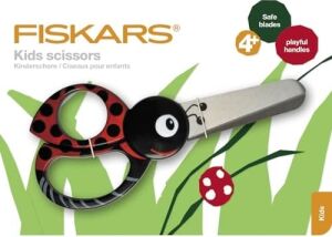 Fiskars Uğur Böceği Motifli Çocuk Hayvan Makası, 4 Yaşından Itibaren, Uzunluk: 13 Cm, Sağ ve Sol Elini Kullananlar Için, Paslanmaz Çelik Bıçak/plastik Saplar, Kırmızı, 1004612