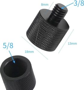 5/8 Inç Mikrofon Standını 3/8 Inç Tripod Vidasına Dönüştürücü Vida Adaptörü