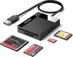 USB 3.0 4'ü 1 Arada Kart Okuyucu, Siyah