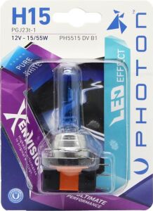 Ampul H15 12V 15/55W Xen Vision (Tekli Blister) (Beyaz Işık) 6000K Pht PH5515 Dv B1
