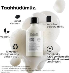 Professionnel Serie Expert Metal Detox Arındırıcı Şampuan 300 ml - Işlem Görmüş ve Boyalı Saçlar Için Kırılma Karşıtı Bakım
