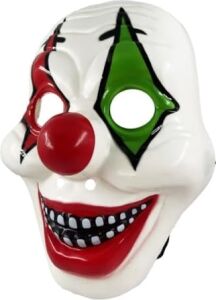 Cadılar Bayramı Halloween Maske Palyaço Kırmızı Yeşil