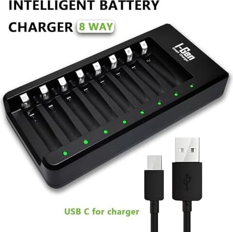 I-Gen G827 8'li Pil Şarj Aleti + 8 Adet Aa 2700 Mah Şarj Edilebilir Aa Şarjlı Kalem Pilli Set 1.2V Ni-Mh