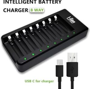 I-Gen G827 8'li Pil Şarj Aleti + 8 Adet Aa 2700 Mah Şarj Edilebilir Aa Şarjlı Kalem Pilli Set 1.2V Ni-Mh