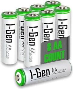 I-Gen G827 8'li Pil Şarj Aleti + 8 Adet Aa 2700 Mah Şarj Edilebilir Aa Şarjlı Kalem Pilli Set 1.2V Ni-Mh
