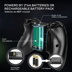 Siyah Kablosuz Joystick Pc Uyumlu Titreşimli Oyun Kolu Bluetooth Bağlantılı - Elektronik