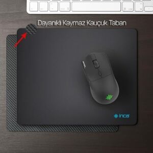 Inca IMP-016T 220X290X3MM Small Gamıng Mouse Pad Özel Tasarım Oyuncu MOUSEPAD,220X290X3 mm Geniş Kullanım Alanı,pürüzsüz Yüzey,dayanıklı Kaymaz Kauçuk Taban,toz ve Kire Dayanıklı
