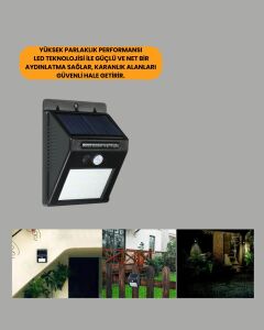Bahçe ve Dış Mekanlar Için Güneş Enerjili 20 LED Hareket Sensörlü Lamba