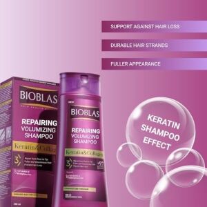 Kolajen & Keratin Şampuan – Saç Dökülmesine Karşı, Onarıcı ve Dolgunlaştırıcı Etki, Bitkisel Kompleks B19, 360 ml
