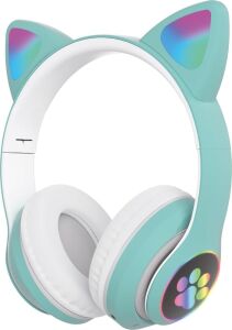 5.0 Kedi Kulak Üstü Bluetooth Kulaklık Yeşil Blt-44