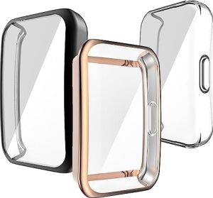 Watch Honor Band 7 ve Honor Band 6 / Band 6 Pro ile Uyumlu Şeffaf Tam Kapatan Çerceve Pc Kasa Koruma Gard Çerçeve Şeffaf