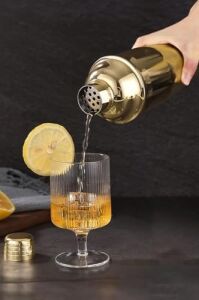 Komple Çelik Gold 700 ml Shaker Kokteyl Hazırlama Kabı Bardağı CIN343SR