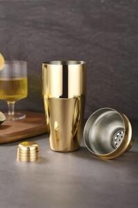 Komple Çelik Gold 700 ml Shaker Kokteyl Hazırlama Kabı Bardağı CIN343SR