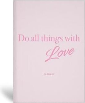 15X21 Keten Süresiz Planlayıcı Ajanda Defter Pembe
