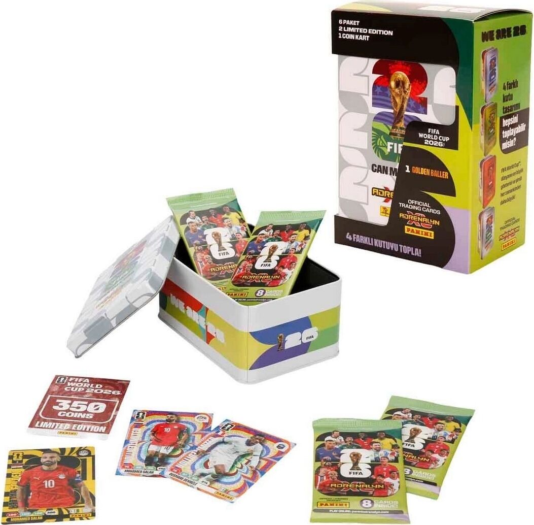 Fıfa World Cup 2026 Adrenalyn Xl Trading Card Metal Kutu