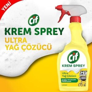 Krem Sprey Ultra Yağ Çözücü Yüzey Temizleyici Limon 750 ml