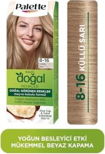 Kalıcı Doğal Renkler Saç Boyası 8-16 Küllü Sarı