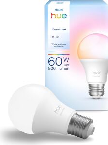 Hue Essential 8W E27 806 Lumen Renkli Akıllı Ampul A60
