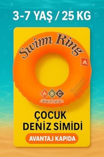 Çocuk Deniz Simidi Abcd Sarı Model – 3–7 Yaş / 25 Kg’a Kadar