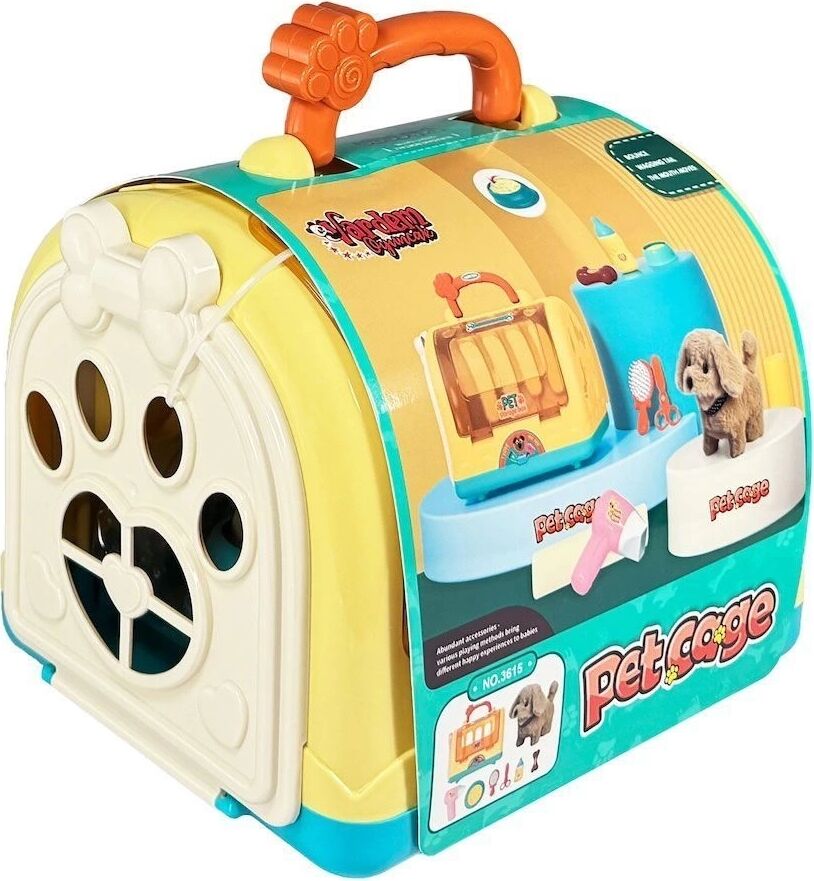 JND-3615 Taşıma Çantalı Hareketli Pilli Köpek Set (Pet Shop) -Vardem Oyuncak